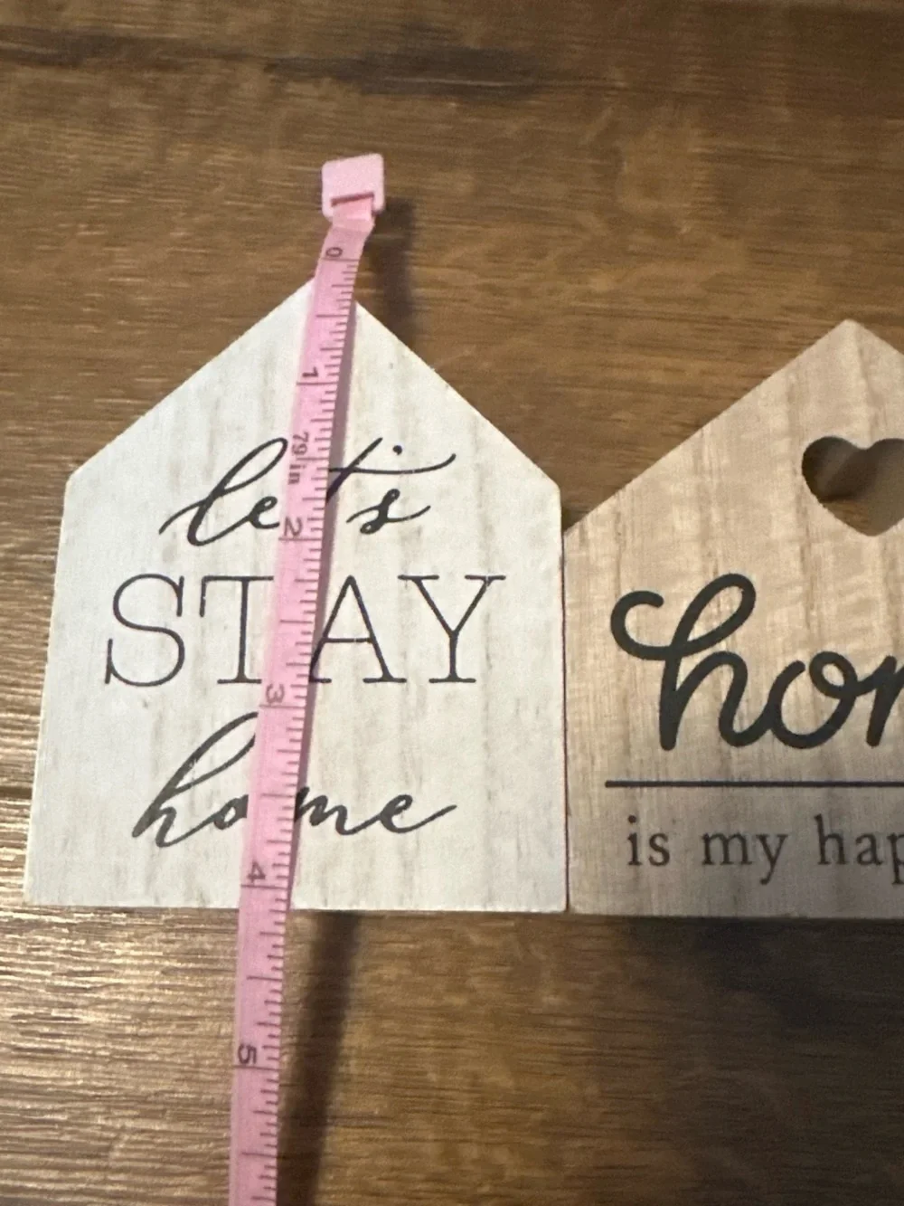 Rustic Neutral Home Wooden Décor Signs - Set of 2